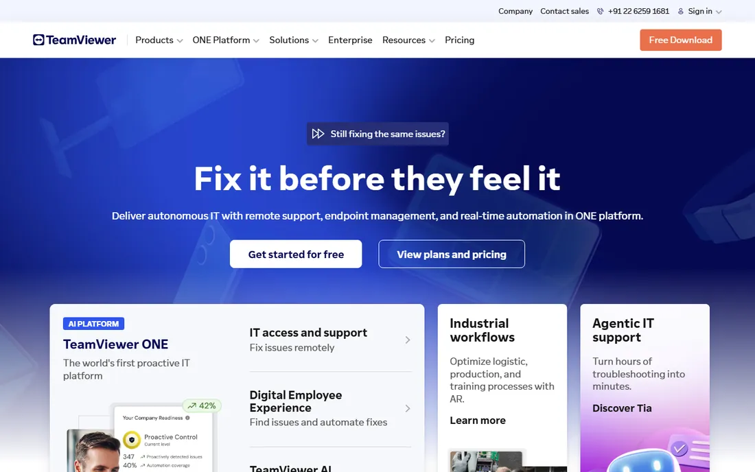 TeamViewer homepage