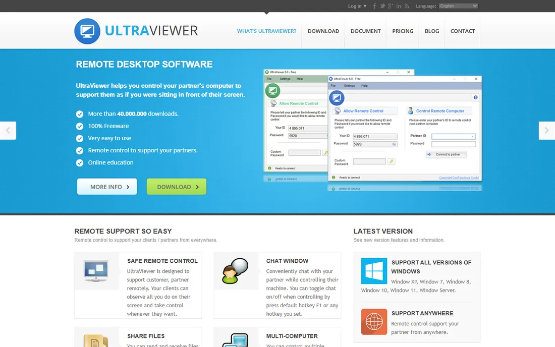 UltraViewer homepage