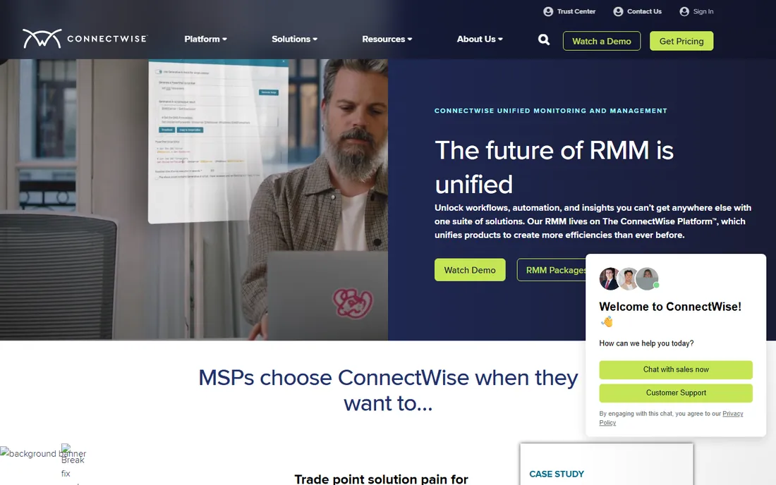 ConnectWise RMM homepage