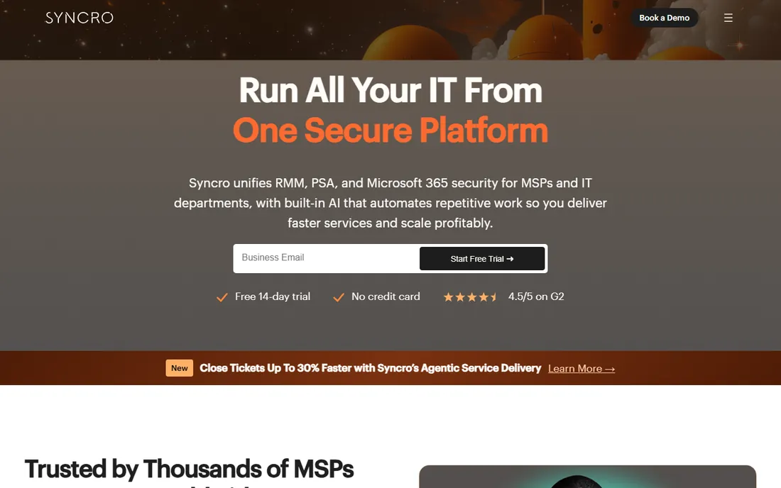 Syncro homepage