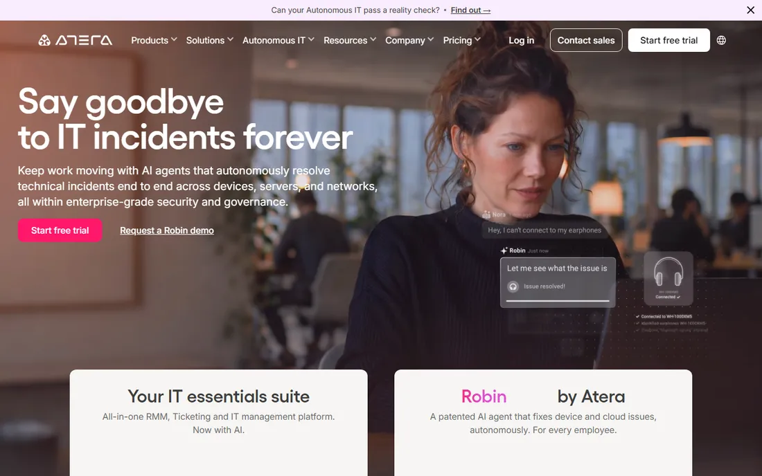 Atera homepage