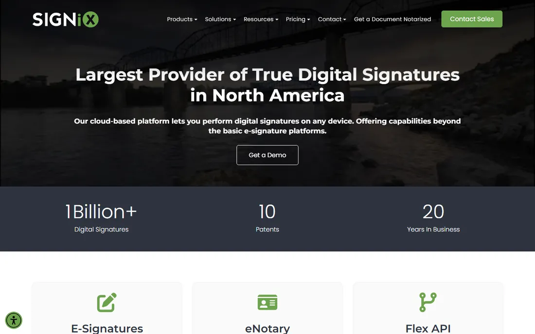SIGNiX homepage