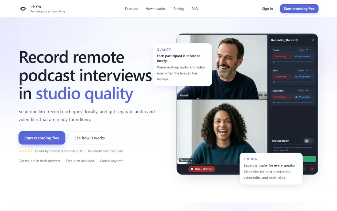 Iris.fm homepage