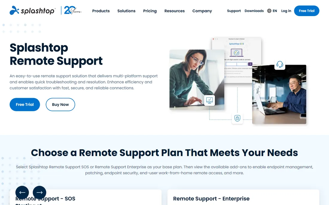 Splashtop homepage