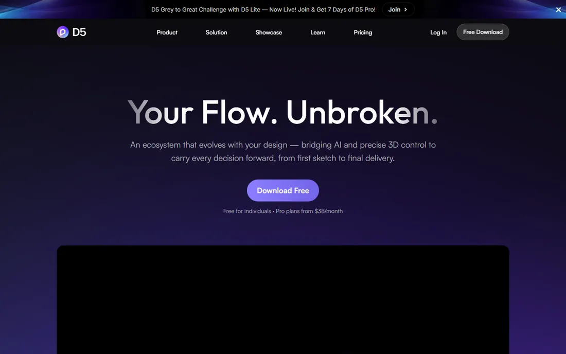 D5 Render homepage