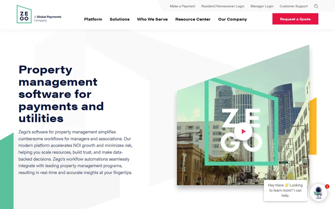 Zego homepage