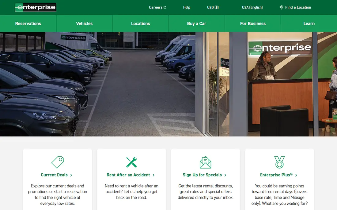Enterprise homepage