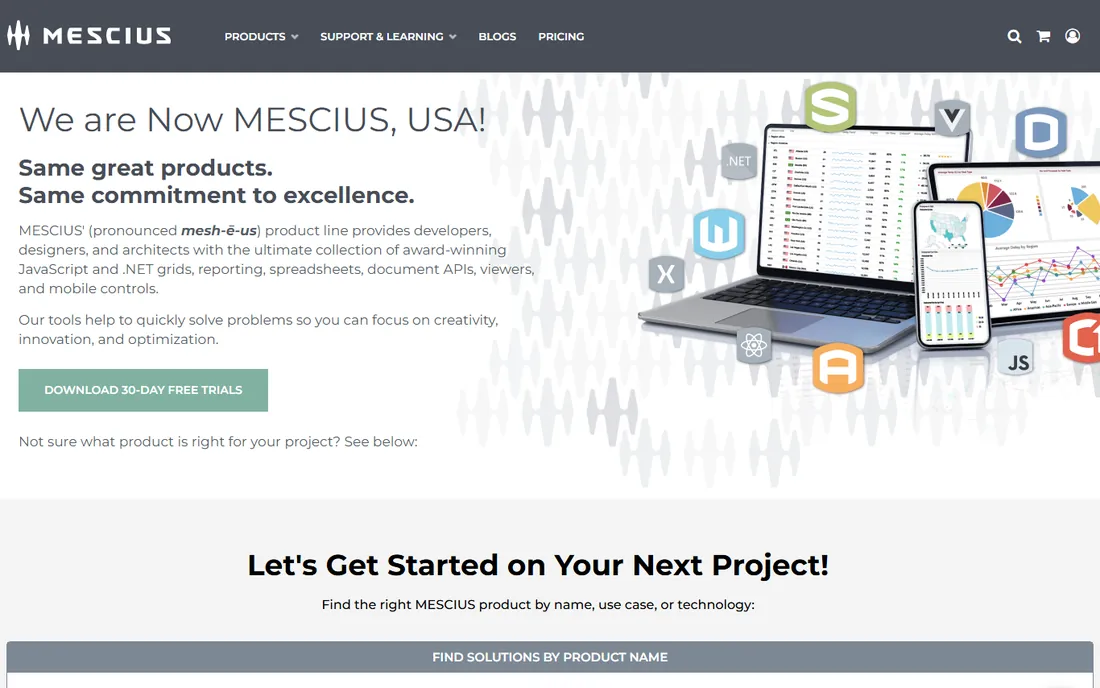 ActiveReports homepage