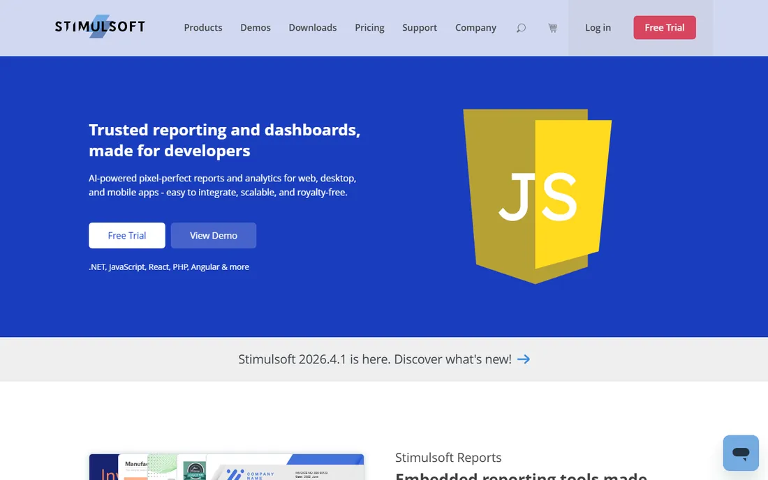 Stimulsoft homepage