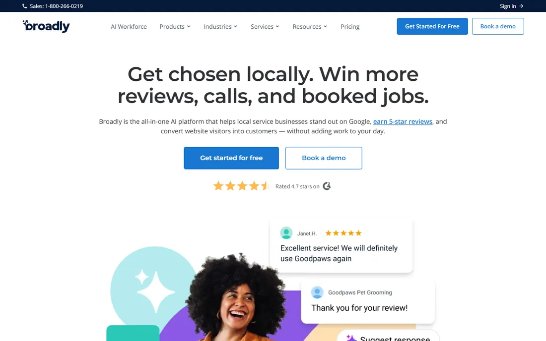 Broadly homepage