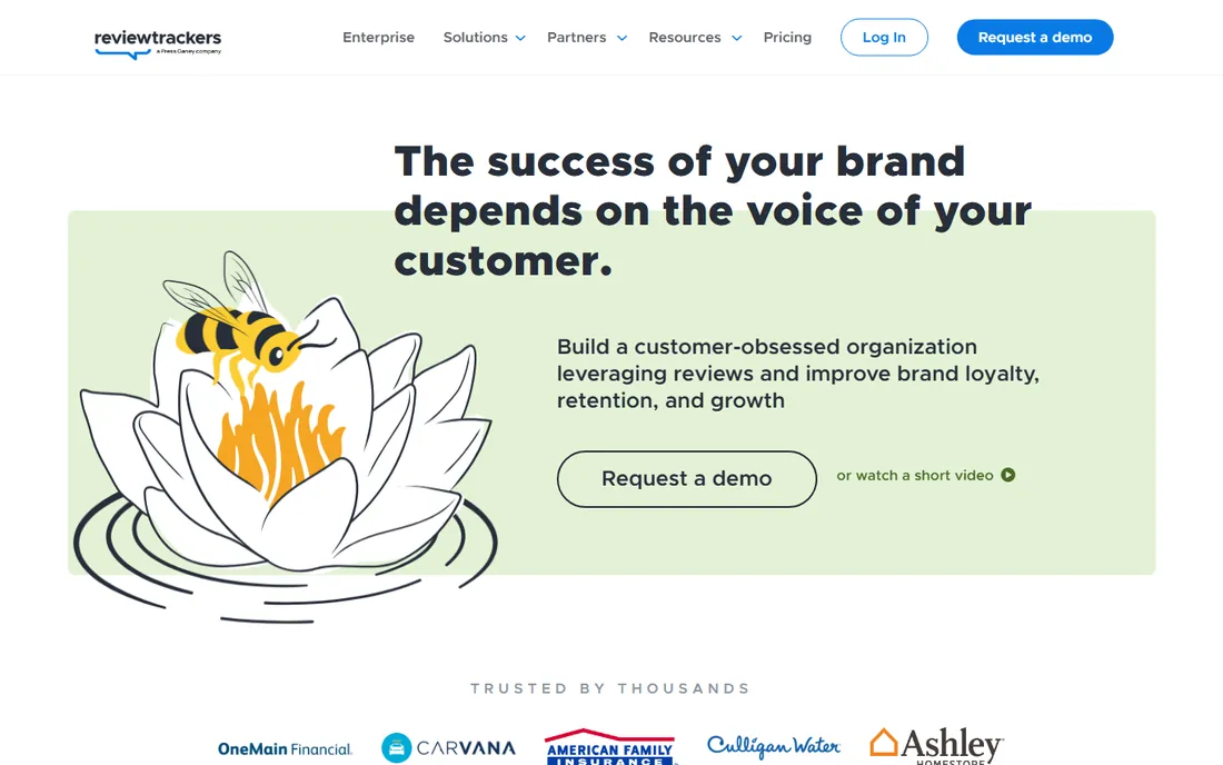 ReviewTrackers homepage
