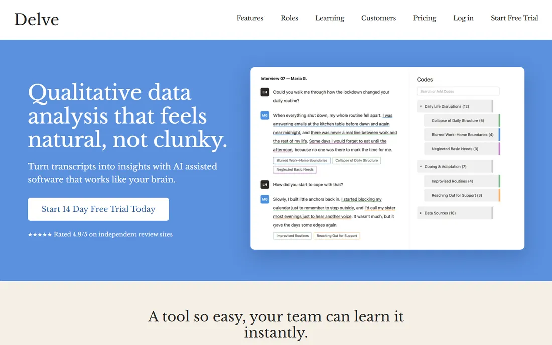 Examine homepage