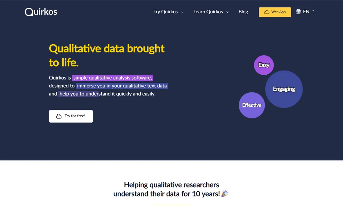 Quirkos homepage