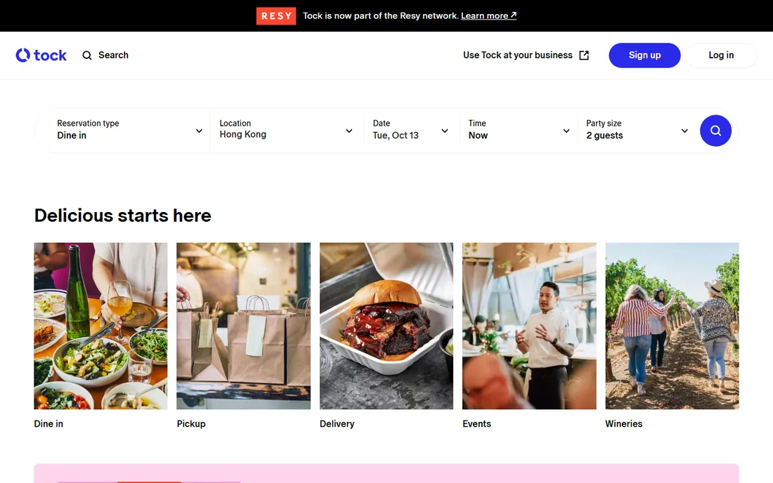 Tock homepage