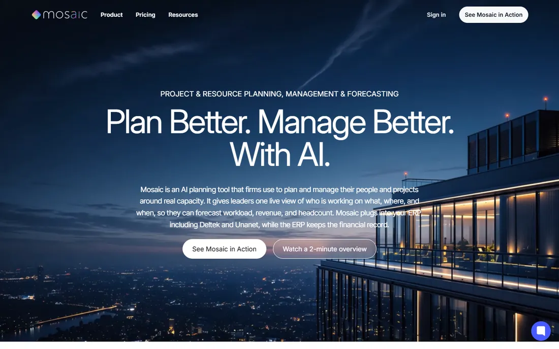 Mosaic homepage