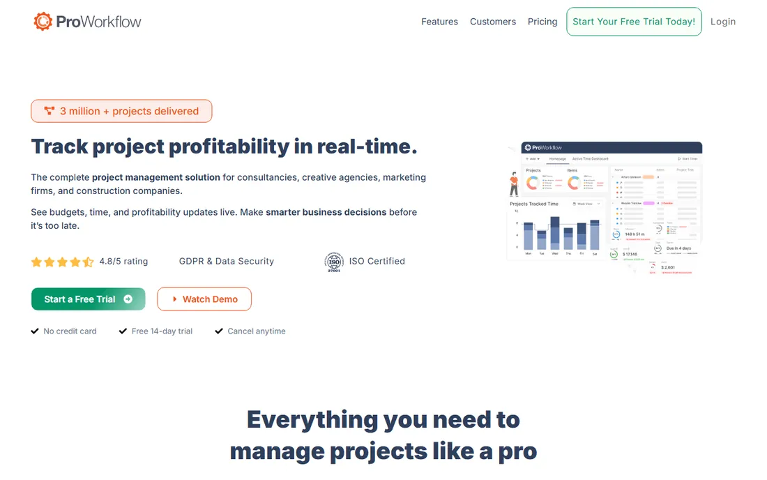 ProWorkflow homepage