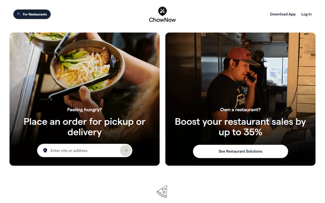 ChowNow homepage