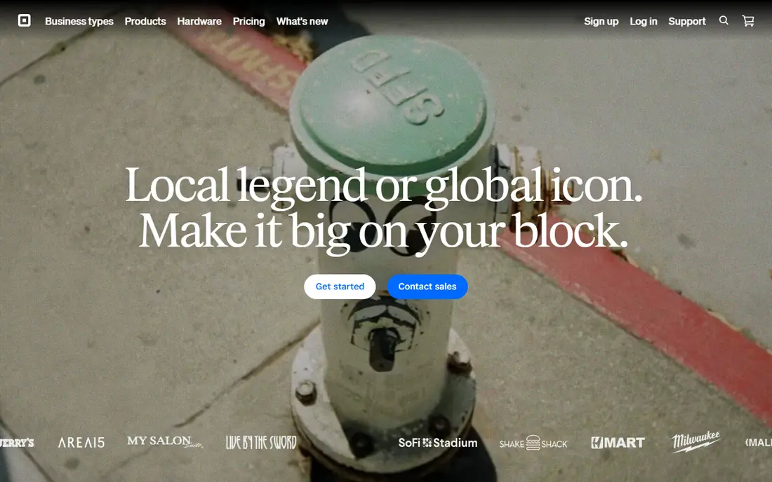 Square for Restaurants homepage