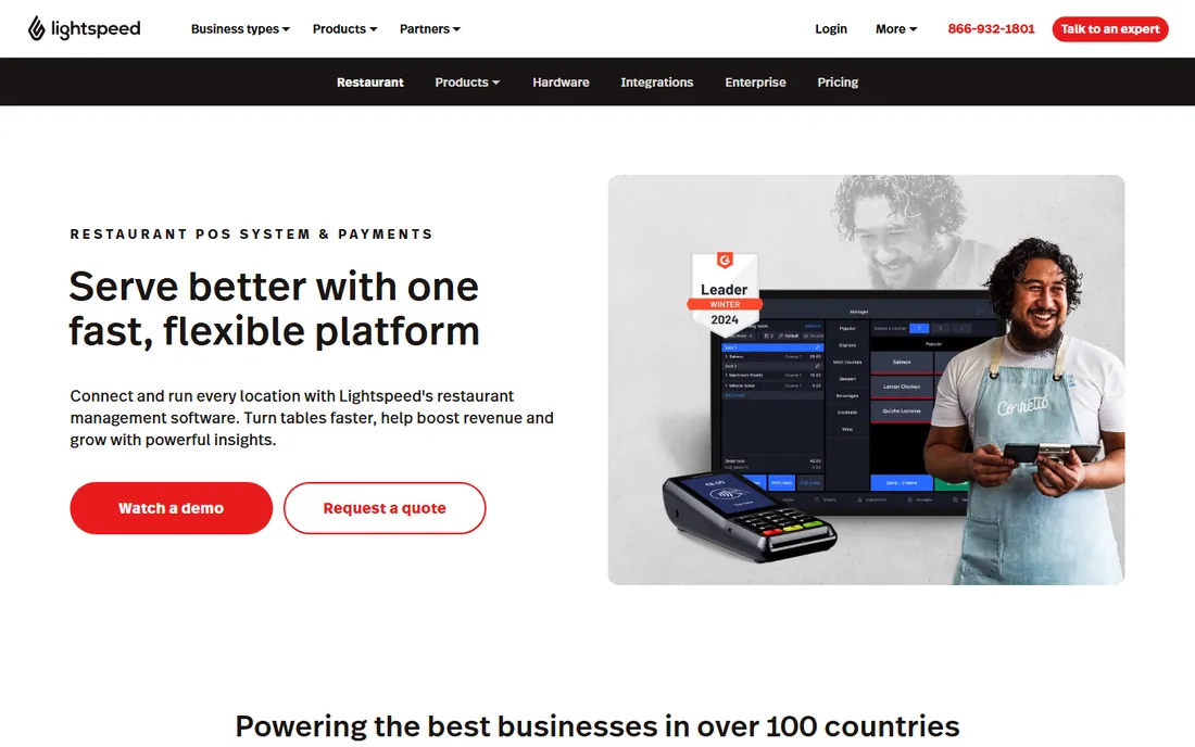 Lightspeed homepage