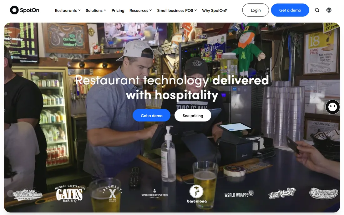 SpotOn homepage