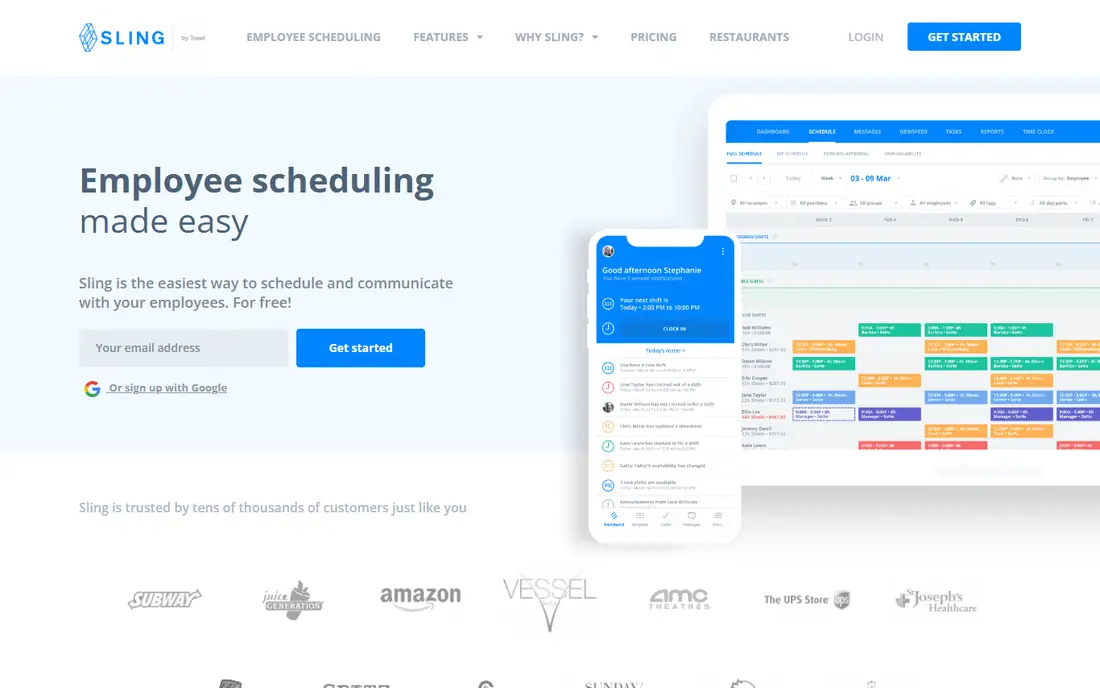 Sling homepage