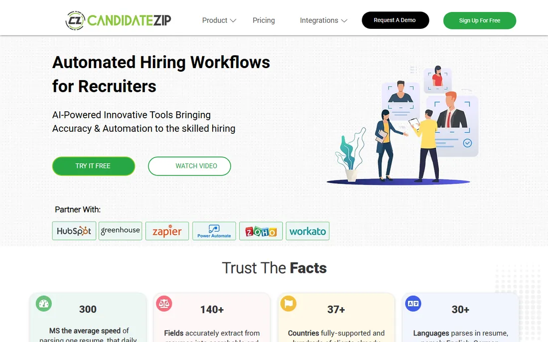 CandidateZip homepage