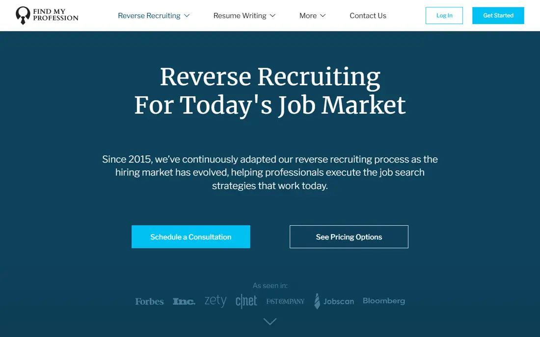Find My Profession homepage
