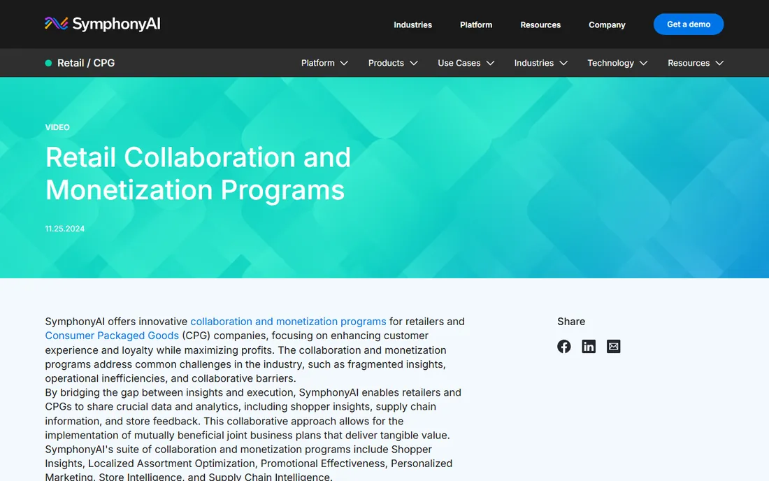 SymphonyAI homepage