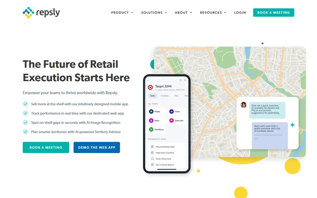 Repsly homepage