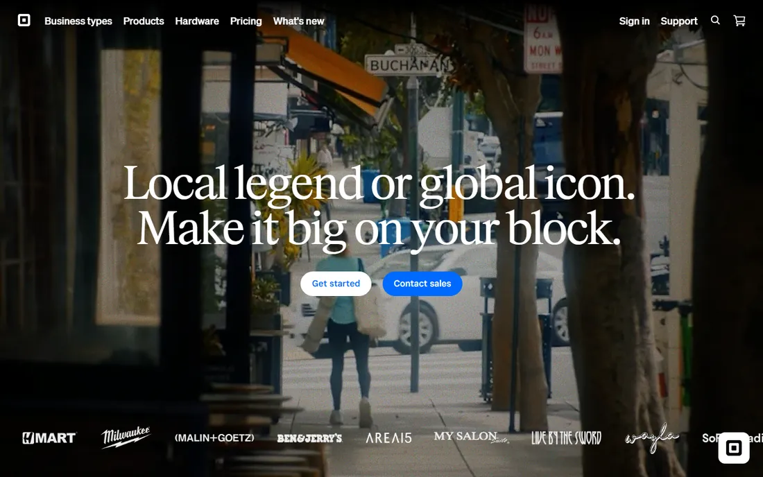 Square homepage