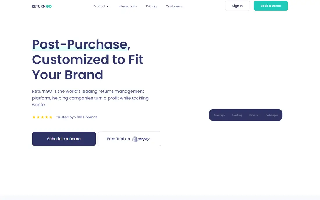 ReturnGO homepage
