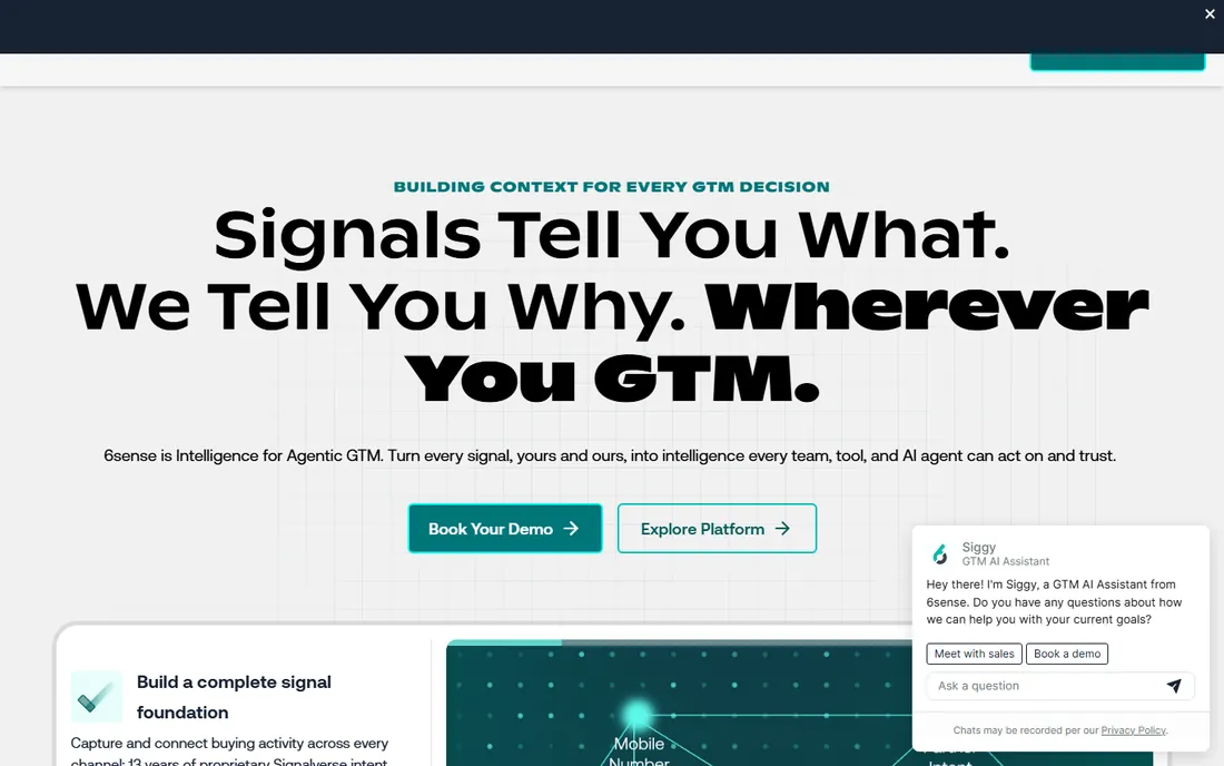 6sense homepage