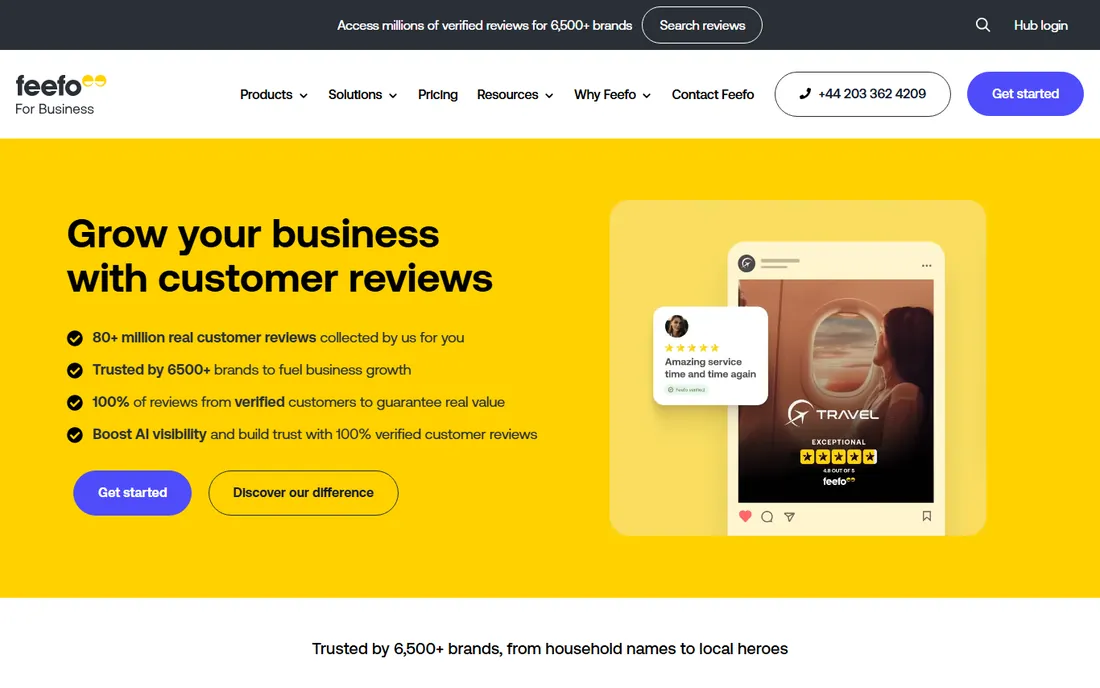 Feefo homepage
