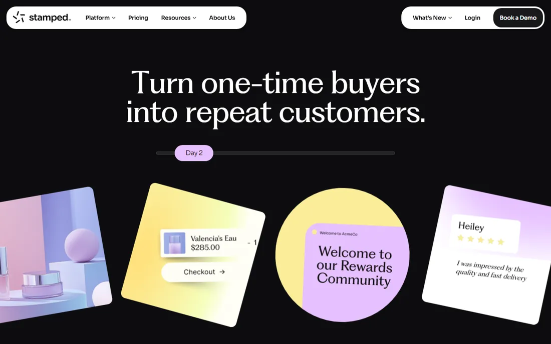 Stamped homepage