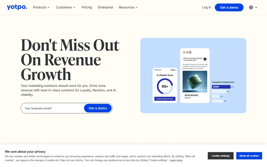Yotpo homepage