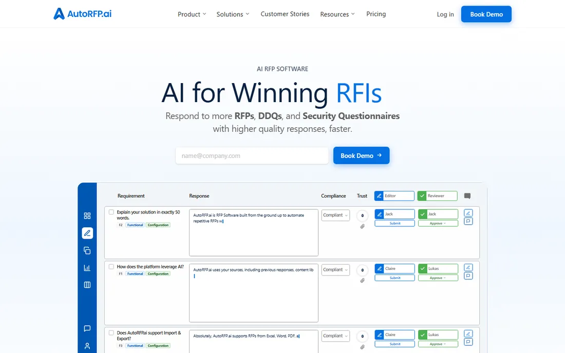 AutoRFP.ai homepage