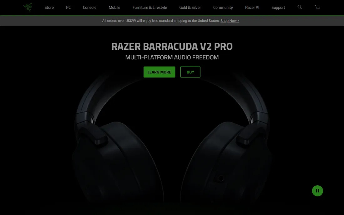 Razer Synapse (Chroma) homepage