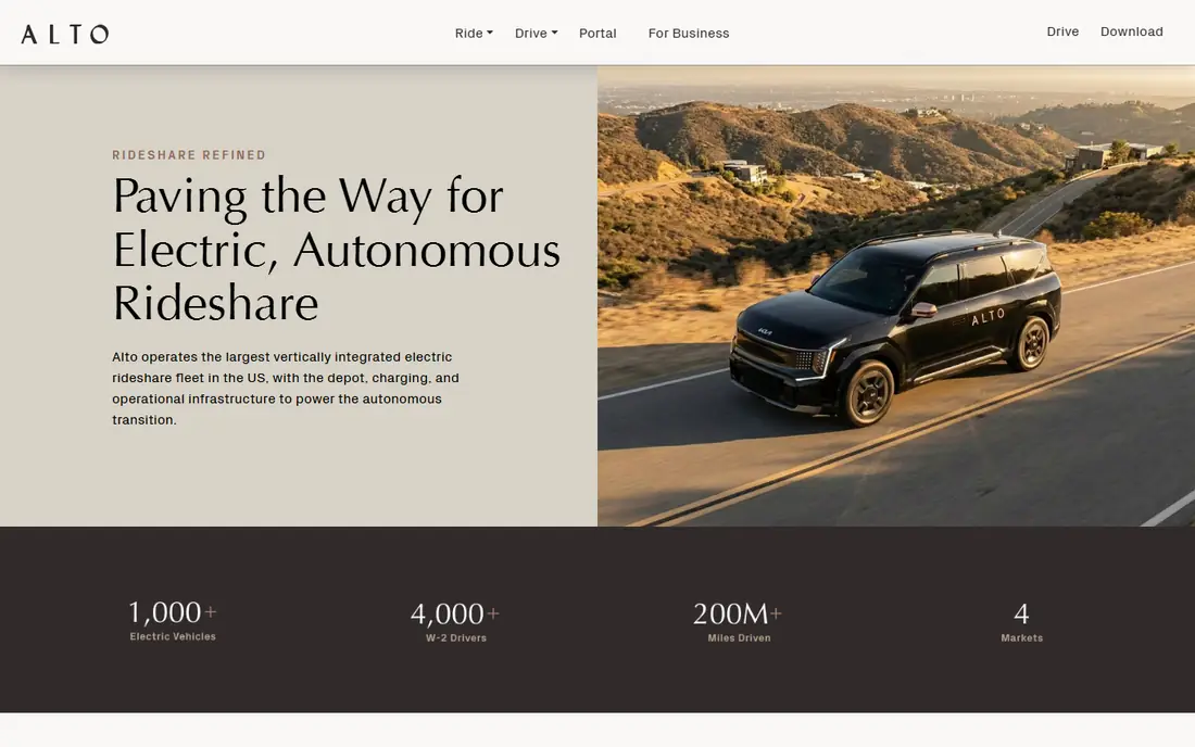 Alto homepage