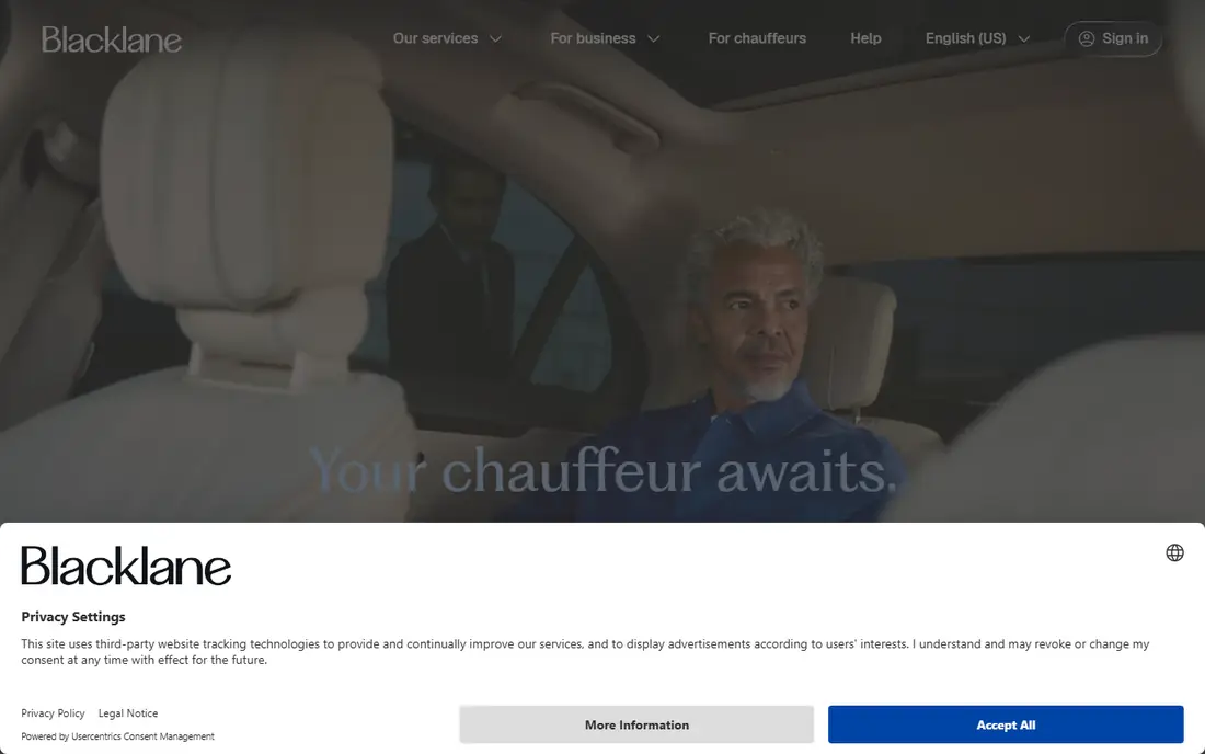 Blacklane homepage