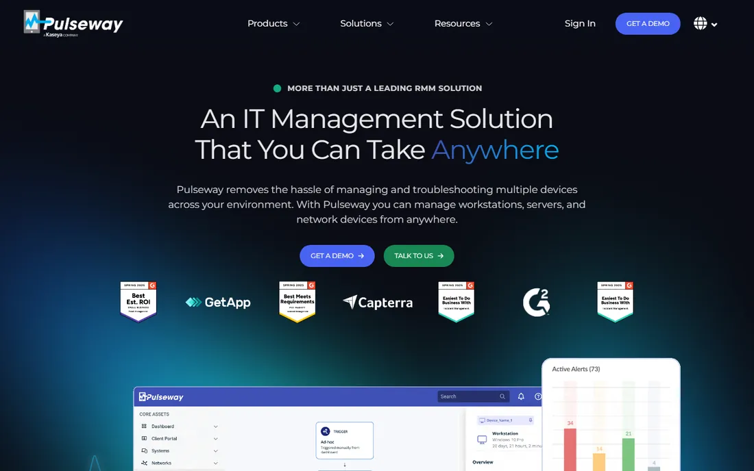 Pulseway homepage