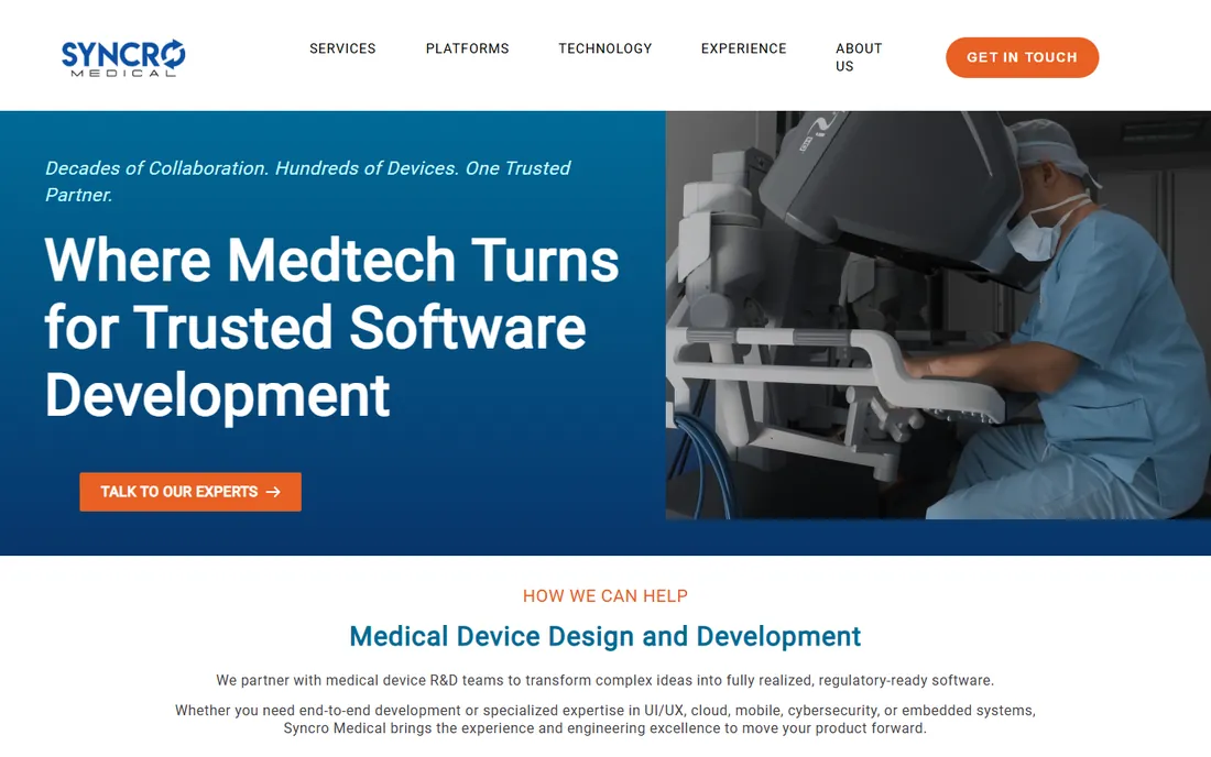 Syncro homepage