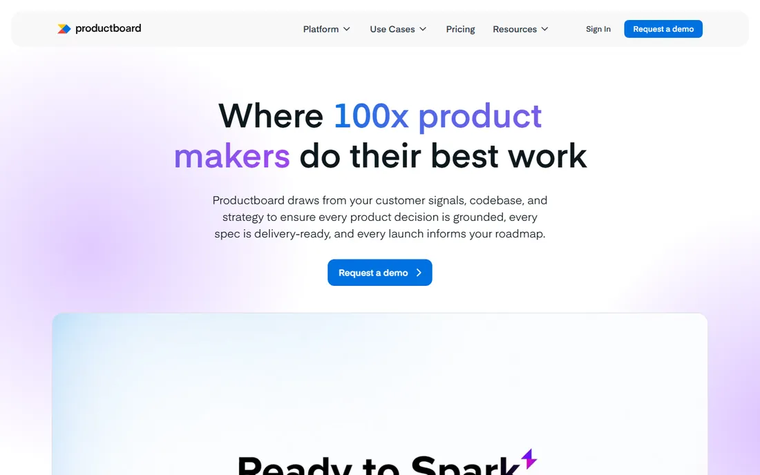 Productboard homepage