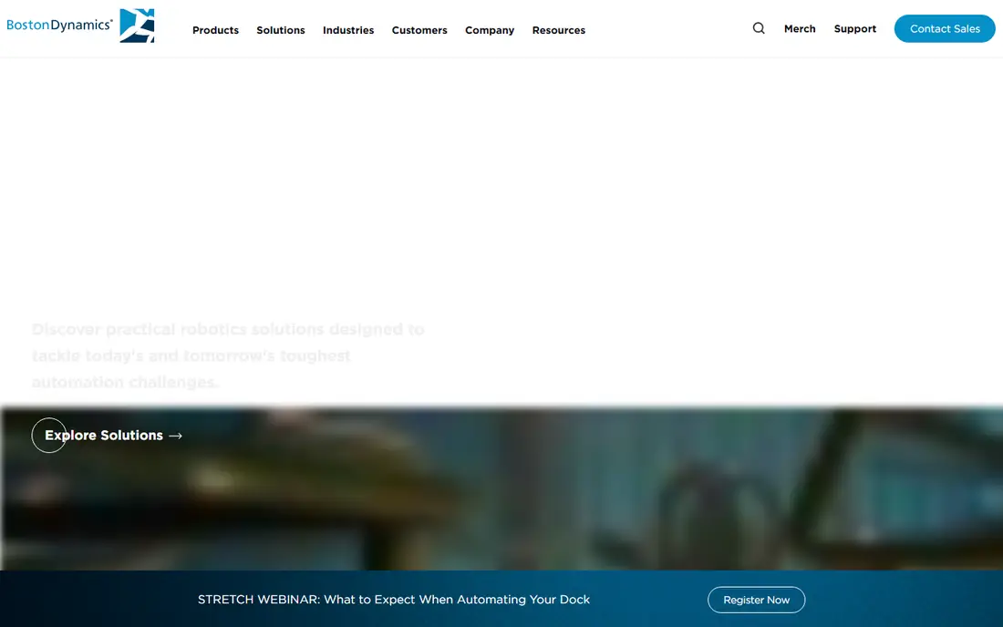 Boston Dynamics homepage
