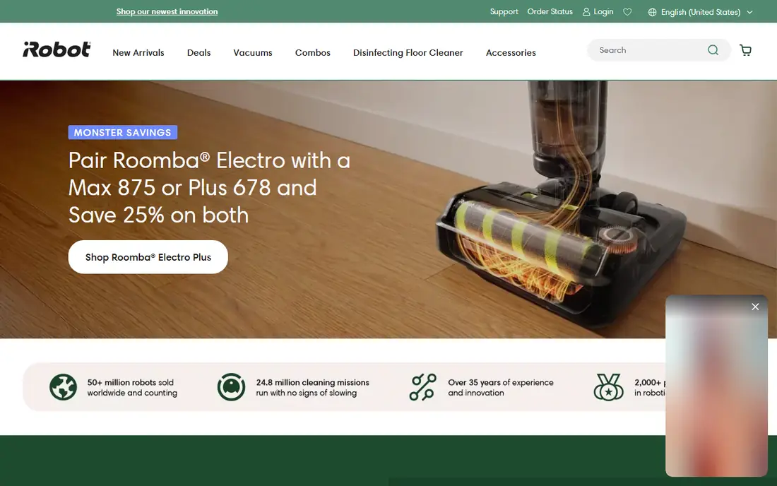 iRobot homepage