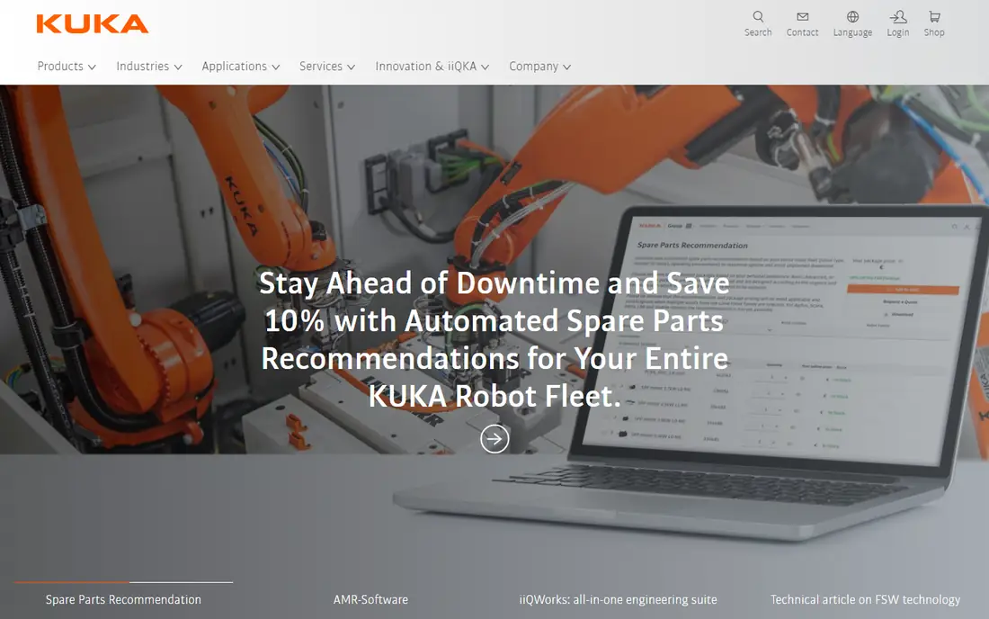 KUKA homepage
