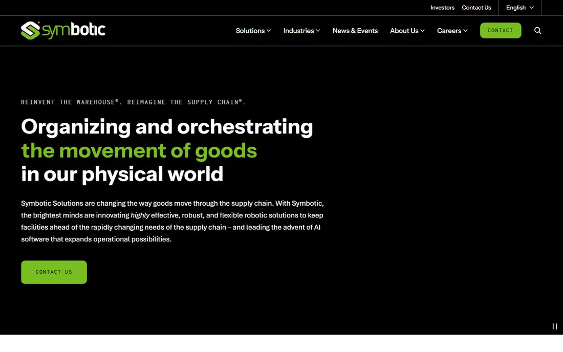 Symbotic homepage