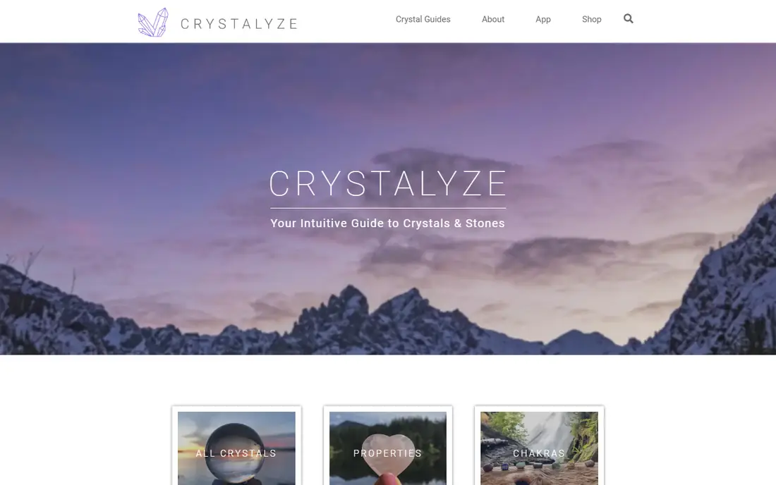 Crystalyze homepage