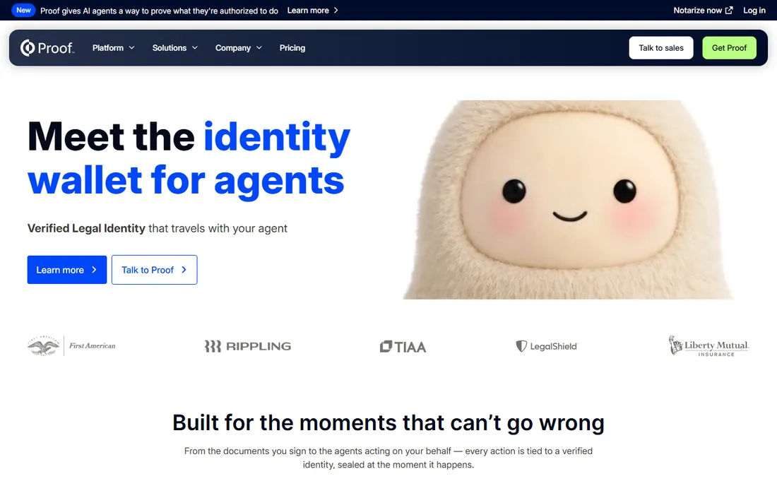 Proof homepage