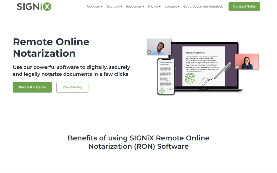 SIGNiX homepage
