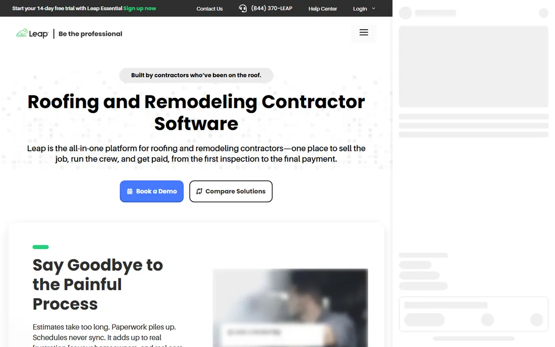 Leap homepage